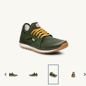 Lems minimal shoes. "Mesa" color; Forest.